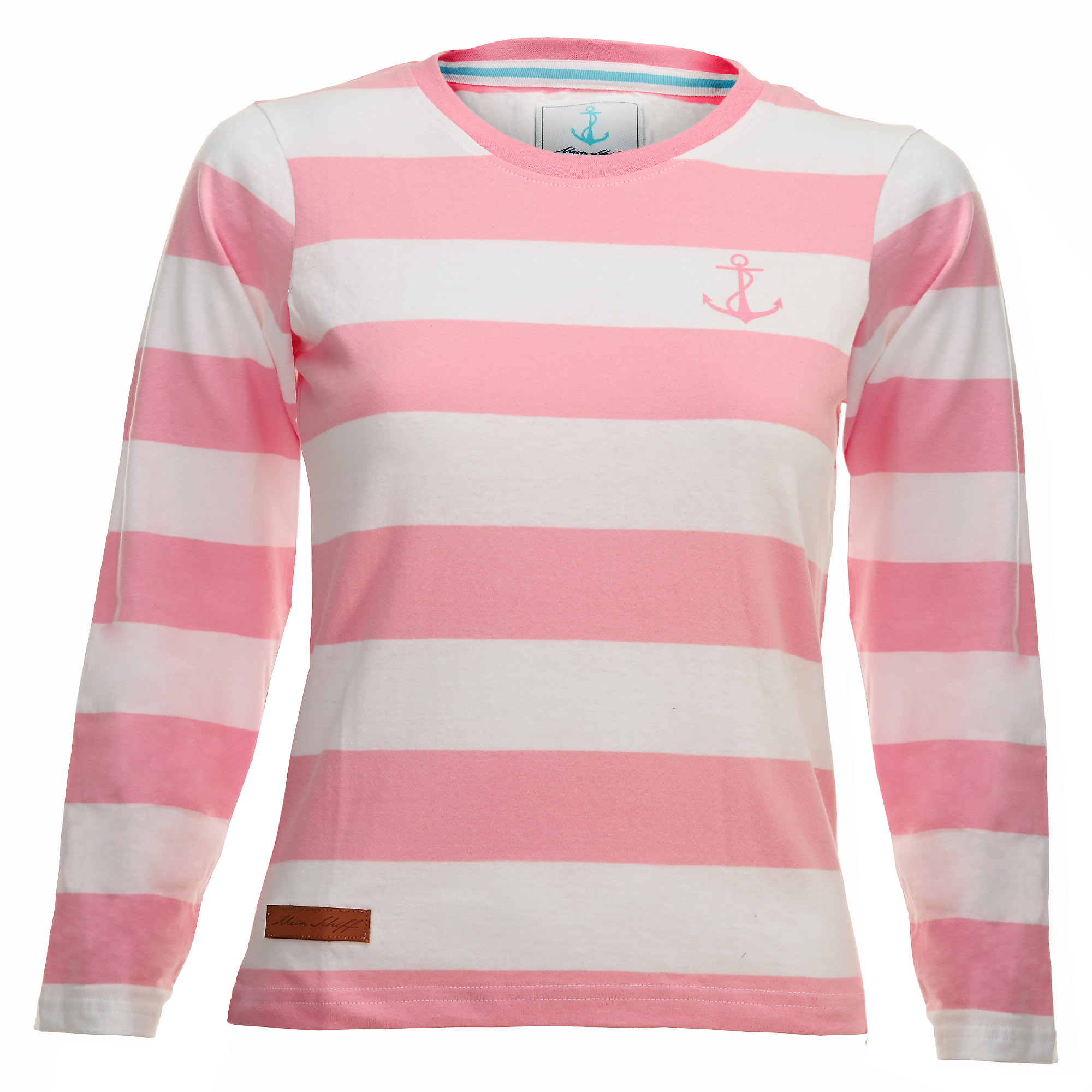 Mein Schiff Kids long-sleeved shirt, pink/white